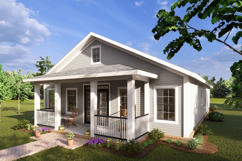 House Blueprint - Cottage Exterior - Front Elevation Plan #513-2197