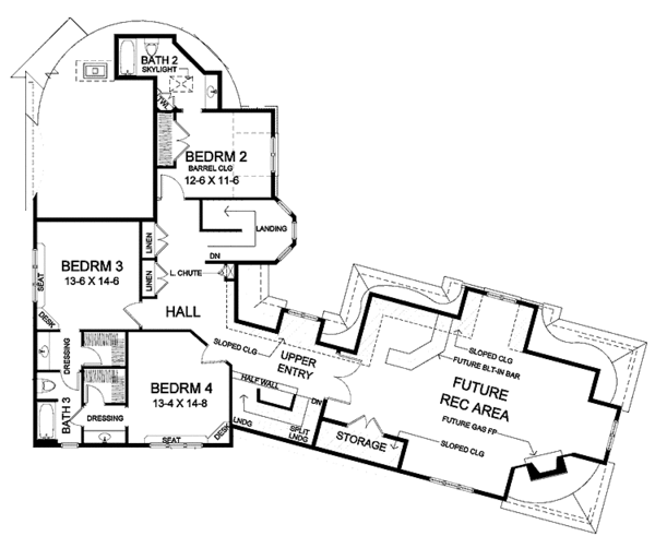 Architectural House Design - Country Floor Plan - Upper Floor Plan #328-446