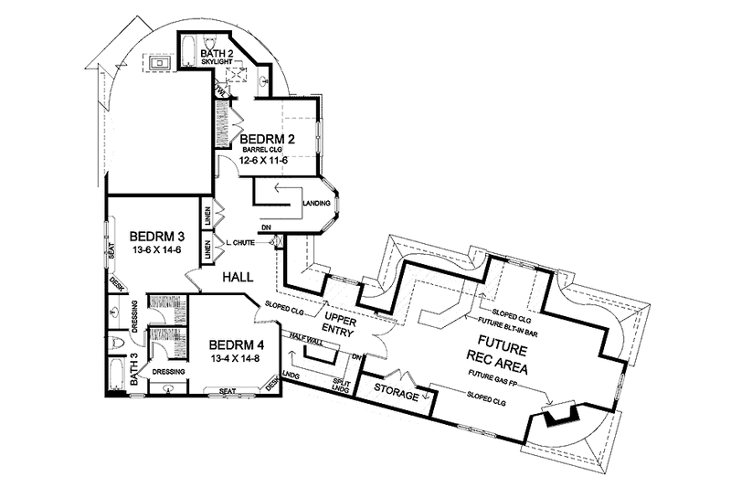 Home Plan - Floor Plan - Upper Floor for Country House Plan #328-446 - 4 bed, 3.5 bath