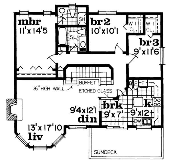 House Design - Country Floor Plan - Upper Floor Plan #47-719
