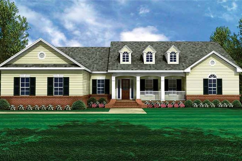 Home Plan - Country Exterior - Front Elevation Plan #21-411