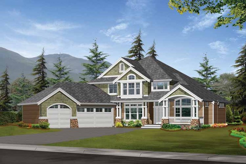 Dream House Plan - Craftsman Exterior - Front Elevation Plan #132-327