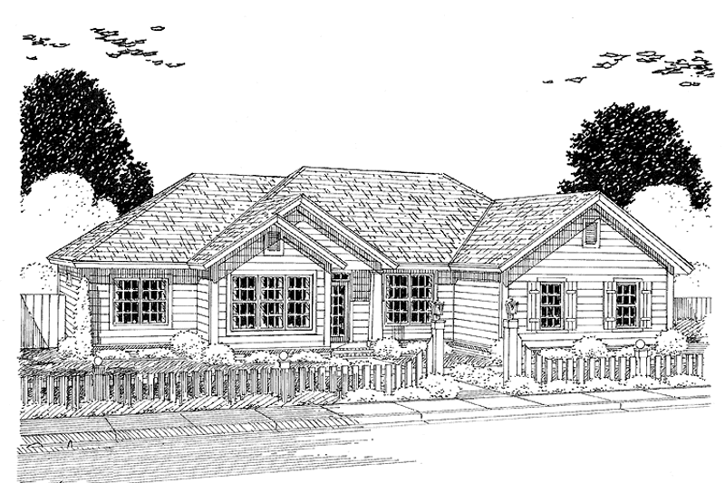 Dream House Plan - Exterior - Front Elevation 3 for Traditional House Plan #513-2155 - 3 bed, 2 bath