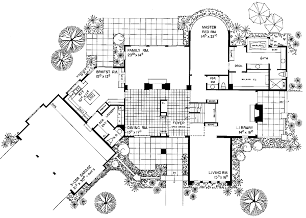 House Blueprint - European Floor Plan - Main Floor Plan #72-999