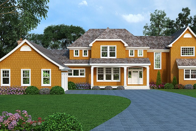Architectural House Design - Exterior - Front Elevation 3 for Craftsman House Plan #314-294 - 5 bed, 5.5 bath