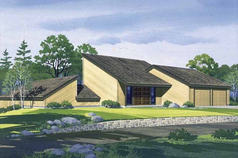 Dream House Plan - Contemporary Exterior - Front Elevation Plan #320-820