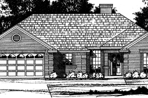 House Plan Design - Exterior - Front Elevation for Traditional House Plan #40-456 - 4 bed, 3 bath
