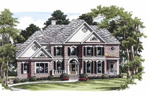 Colonial Exterior - Front Elevation Plan #927-456