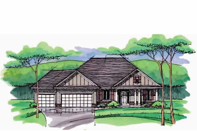 Home Plan - Exterior - Front Elevation 3 for European House Plan #51-968 - 1 bed, 1.5 bath