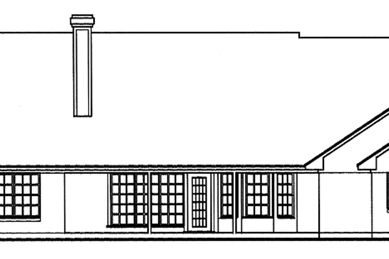 Home Plan - Exterior - Rear Elevation for Country House Plan #42-456 - 4 bed, 2 bath