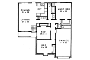 Tudor Style House Plan - 3 Beds 2 Baths 1111 Sq/Ft Plan #405-296 