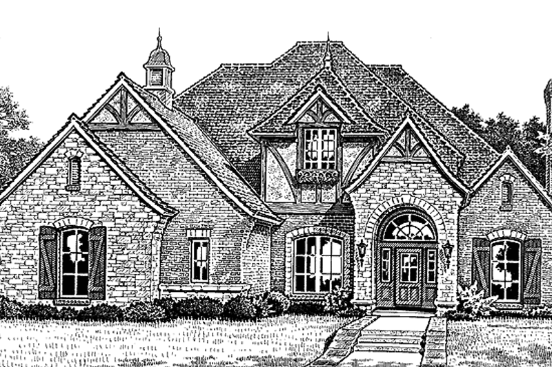 Dream House Plan - Exterior - Front Elevation 3 for Country House Plan #310-1208 - 4 bed, 3.5 bath