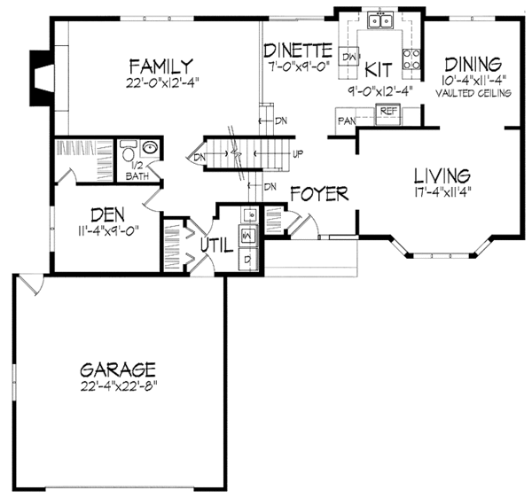 House Plan Design - Traditional Floor Plan - Main Floor Plan #51-713