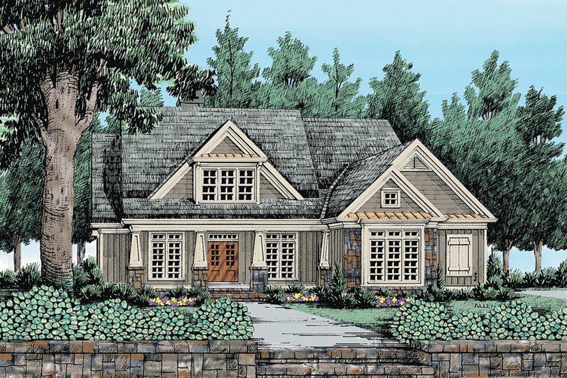 House Design - Exterior - Front Elevation 3 for Craftsman House Plan #927-4 - 4 bed, 3.5 bath
