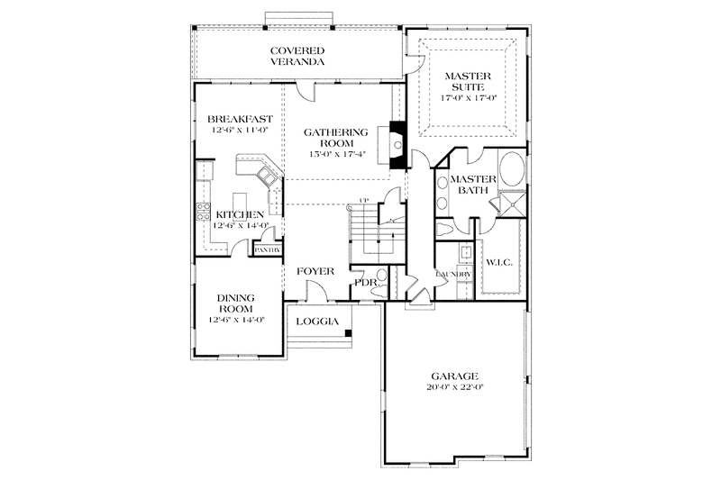 Dream House Plan - Floor Plan - Main Floor for Traditional House Plan #453-150 - 4 bed, 3.5 bath