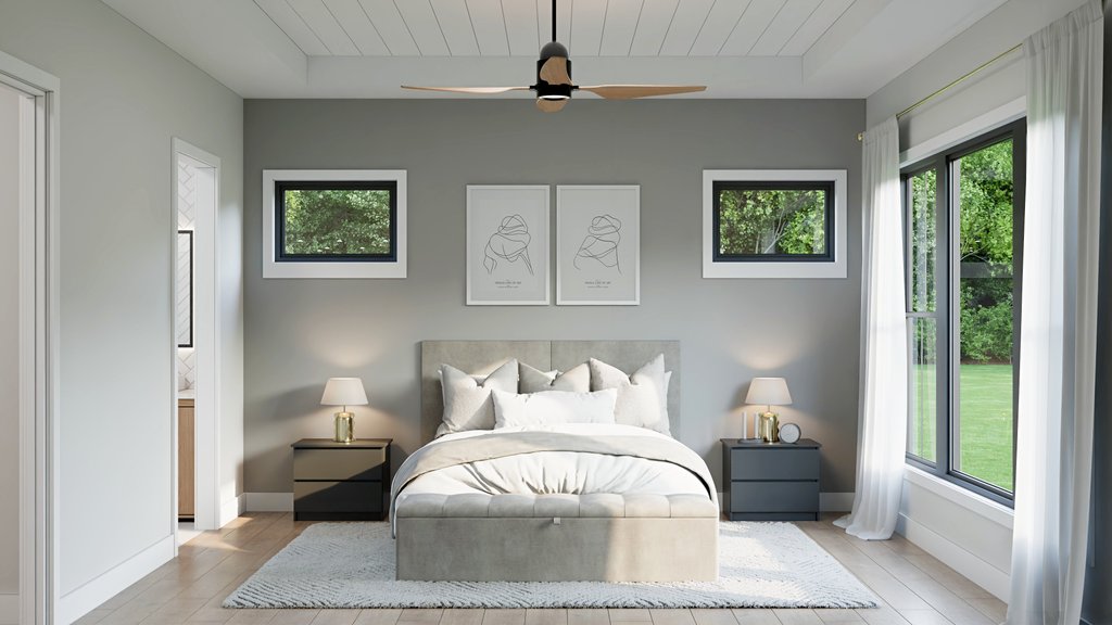 Interior - Master Bedroom for Farmhouse House Plan #1089-71 - 4 bed, 3.5 bath
