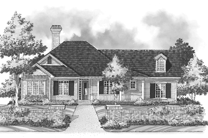 Home Plan - Exterior - Front Elevation 3 for Country House Plan #930-253 - 3 bed, 2 bath