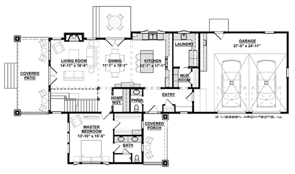 Architectural House Design - Country Floor Plan - Main Floor Plan #928-278