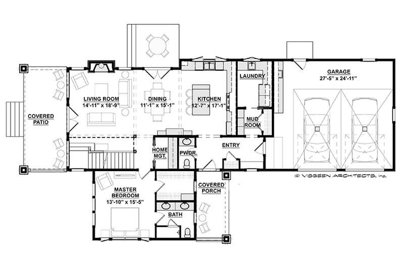 Dream House Plan - Floor Plan - Main Floor for Country House Plan #928-278 - 3 bed, 3.5 bath