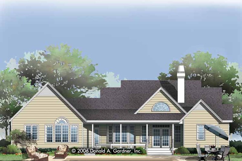 Home Plan - Exterior - Rear Elevation 1 for Country House Plan #929-789 - 4 bed, 2.5 bath