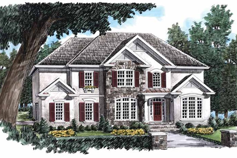 House Blueprint - Country Exterior - Front Elevation Plan #927-688