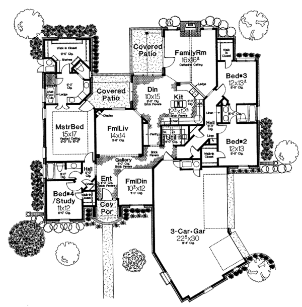 Home Plan - European Floor Plan - Main Floor Plan #310-1049