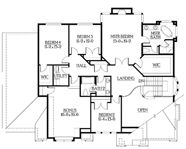 Home Plan - Craftsman Floor Plan - Upper Floor Plan #132-455