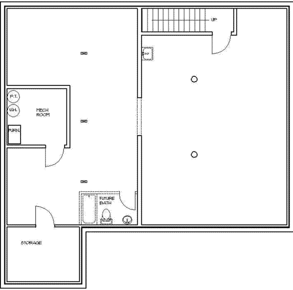 House Blueprint - Log Floor Plan - Lower Floor Plan #117-113