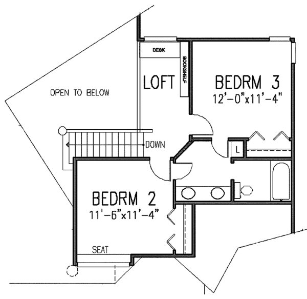 House Plan Design - Traditional Floor Plan - Upper Floor Plan #320-912