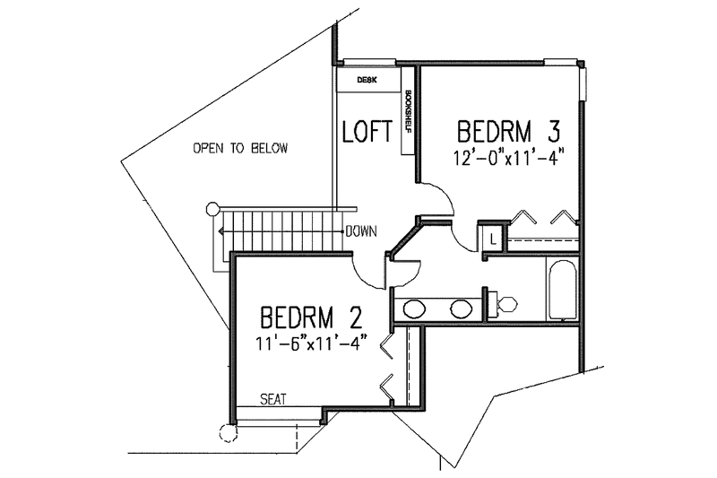 Dream House Plan - Floor Plan - Upper Floor for Traditional House Plan #320-912 - 3 bed, 2.5 bath