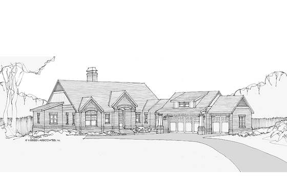 Exterior - Front Elevation 4 for Traditional House Plan #928-212 - 4 bed, 4 bath