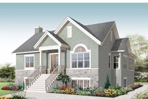 Exterior - Front Elevation 3 for Colonial House Plan #23-2521 - 4 bed, 2 bath