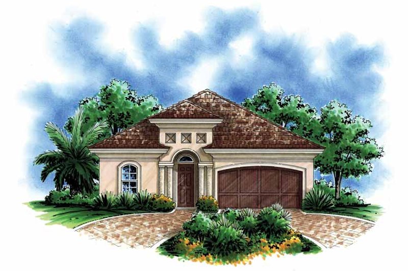 House Design - Mediterranean Exterior - Front Elevation Plan #1017-112
