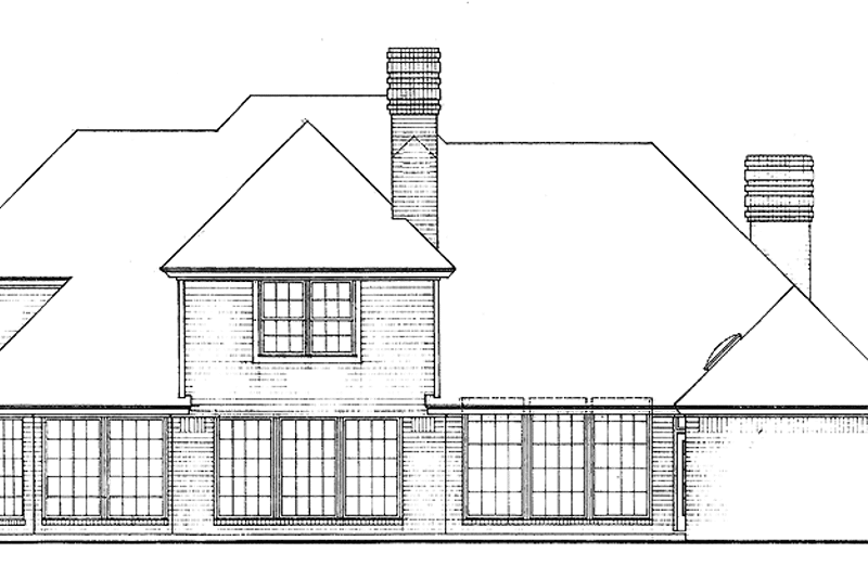 Home Plan - Exterior - Rear Elevation for Traditional House Plan #310-1078 - 3 bed, 2.5 bath