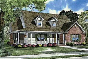 Country Exterior - Front Elevation Plan #17-3199