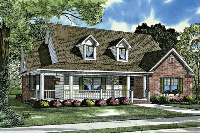 Home Plan - Country Exterior - Front Elevation Plan #17-3199