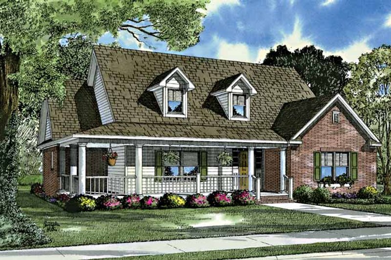 House Design - Country Exterior - Front Elevation Plan #17-3199