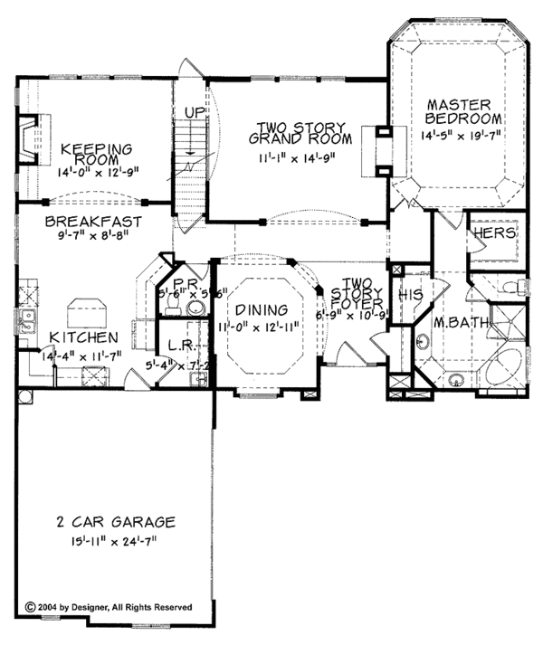House Design - Country Floor Plan - Main Floor Plan #54-232