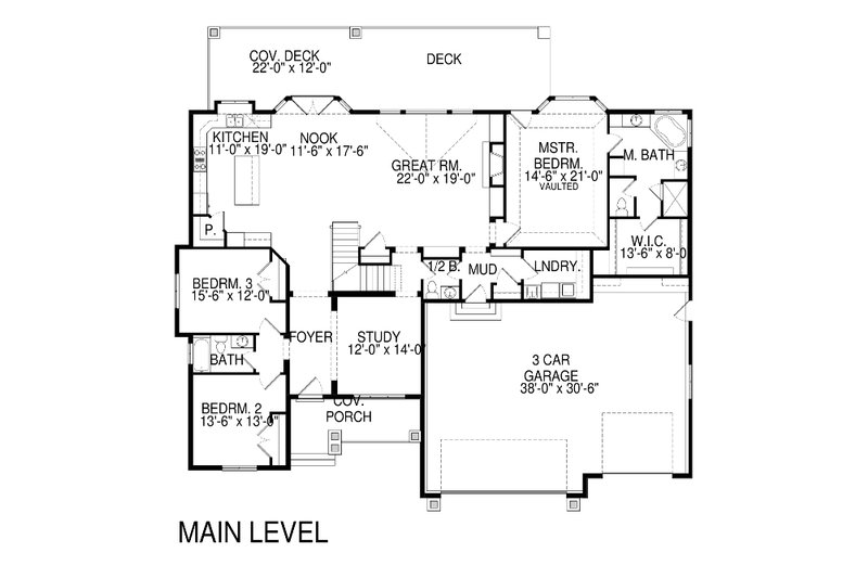 Dream House Plan - Floor Plan - Main Floor for Traditional House Plan #920-78 - 6 bed, 5 bath