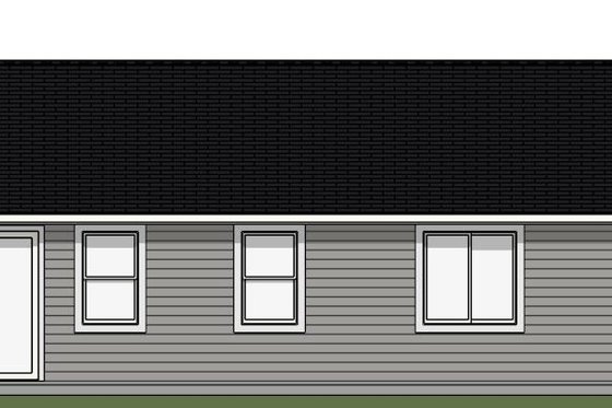 Exterior - Rear Elevation for Traditional House Plan #943-58 - 3 bed, 2 bath