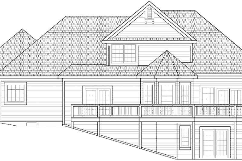 Home Plan - Exterior - Rear Elevation for Classical House Plan #328-436 - 3 bed, 2.5 bath
