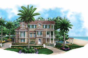 Architectural House Design - Mediterranean Exterior - Front Elevation Plan #1017-135