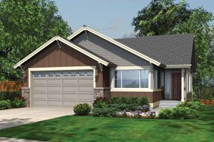Ranch Exterior - Front Elevation Plan #132-540