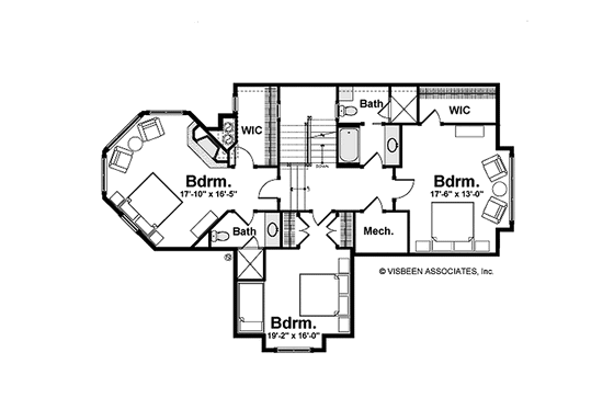 Floor Plan - Upper Floor for Country House Plan #928-233 - 4 bed, 4 bath