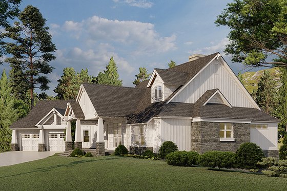 Exterior - Other Elevation 5 for Traditional House Plan #17-3430 - 5 bed, 5.5 bath