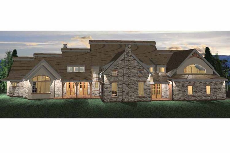 Home Plan - Exterior - Rear Elevation for European House Plan #937-21 - 5 bed, 4.5 bath