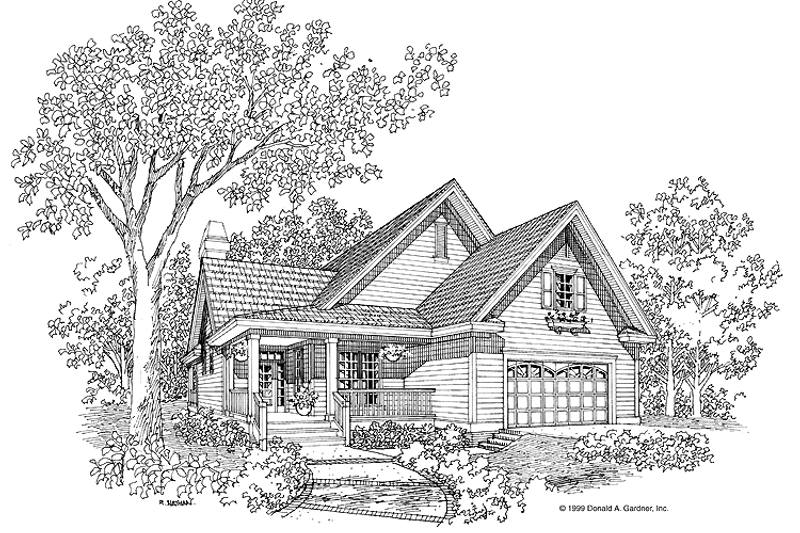 Home Plan - Country Exterior - Front Elevation Plan #929-474