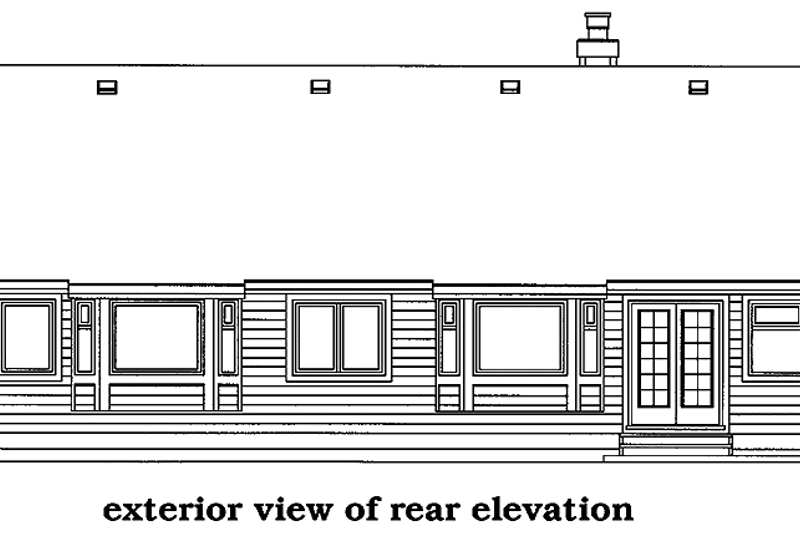 Home Plan - Exterior - Rear Elevation for Ranch House Plan #47-806 - 3 bed, 2 bath