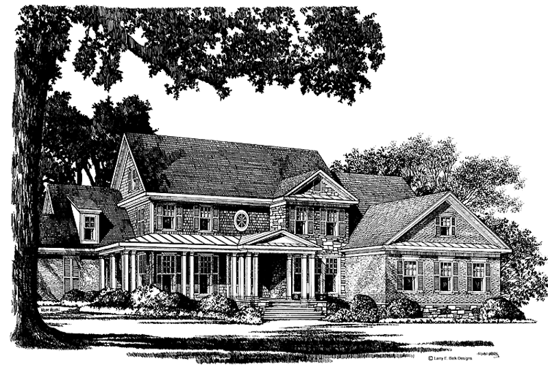 Home Plan - Exterior - Front Elevation 3 for Country House Plan #952-248 - 4 bed, 4.5 bath