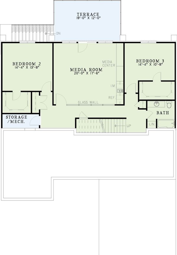 European Floor Plan - Lower Floor Plan #17-1019